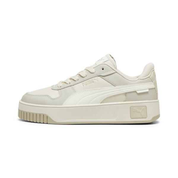 PUMA Carina Street Animal Fever Women's Sneakers in Alpine Snow/Warm White/Desert Dust Product Image