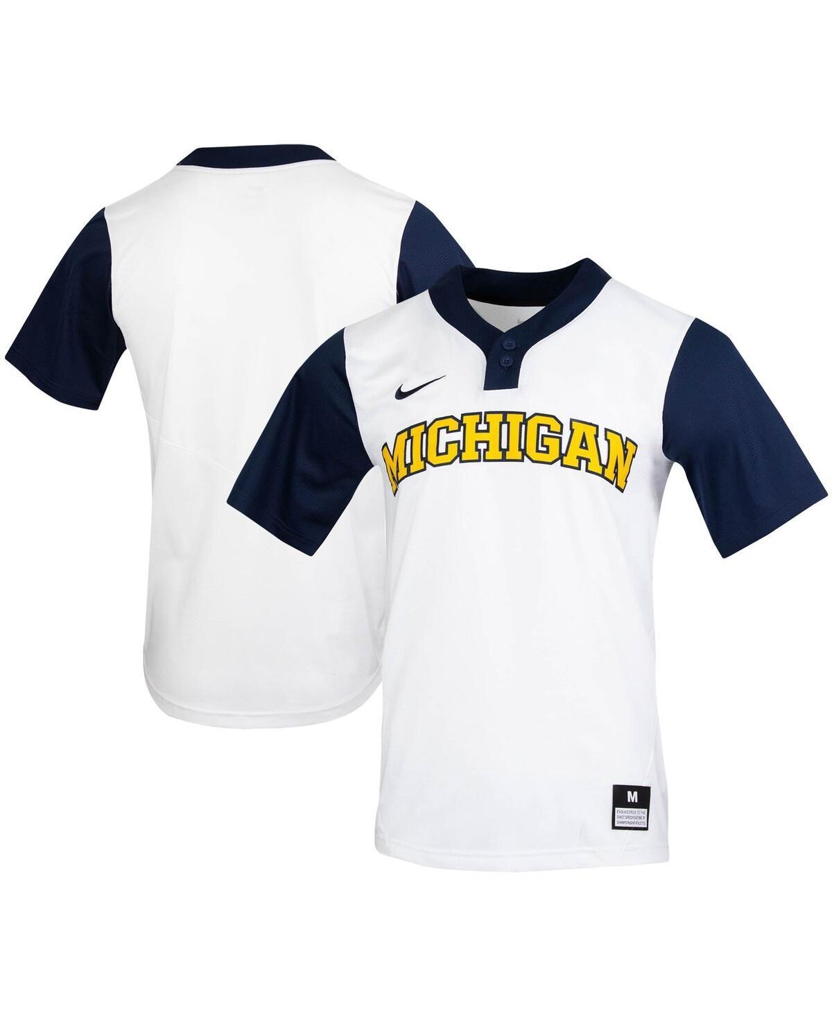 Mens Nike White Michigan Wolverines Replica Softball Jersey - White Product Image