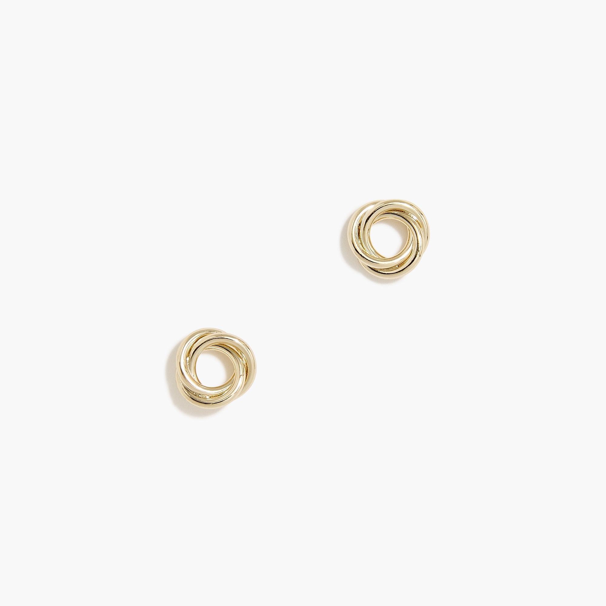 Gold basket circle studs Product Image