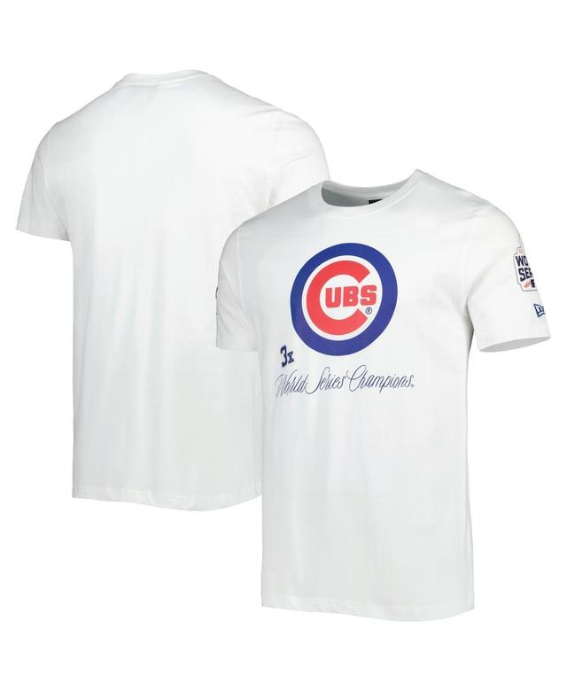 Mens New Era White Chicago Cubs Historical Championship T-shirt Product Image