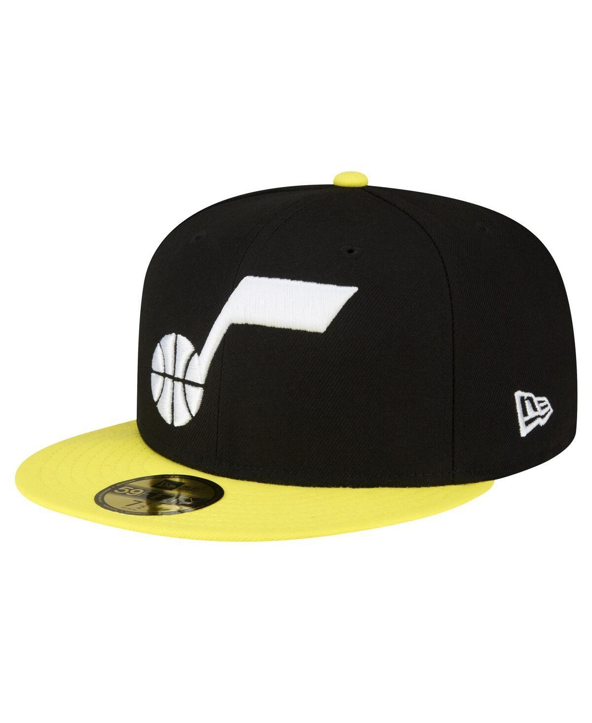 Mens New Era Black Utah Jazz 2-Tone 59FIFTY Fitted Hat - Black Product Image