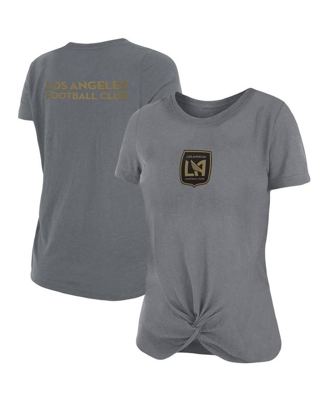 Womens New Era Gray Lafc Front Twist T-shirt Product Image