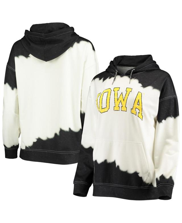 Womens Gameday Couture White Iowa Hawkeyes For the Fun Double Dip-Dyed Pullover Hoodie - White Product Image