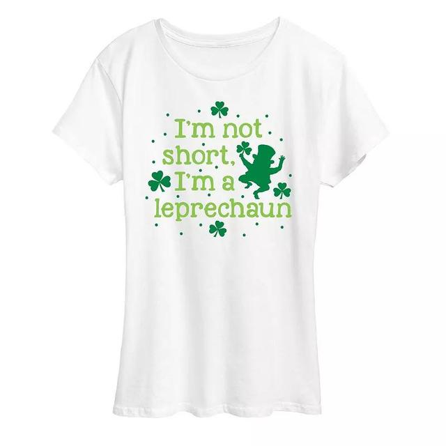 Womens Im Not Short Im A Leprechaun Graphic Tee, Girls Product Image