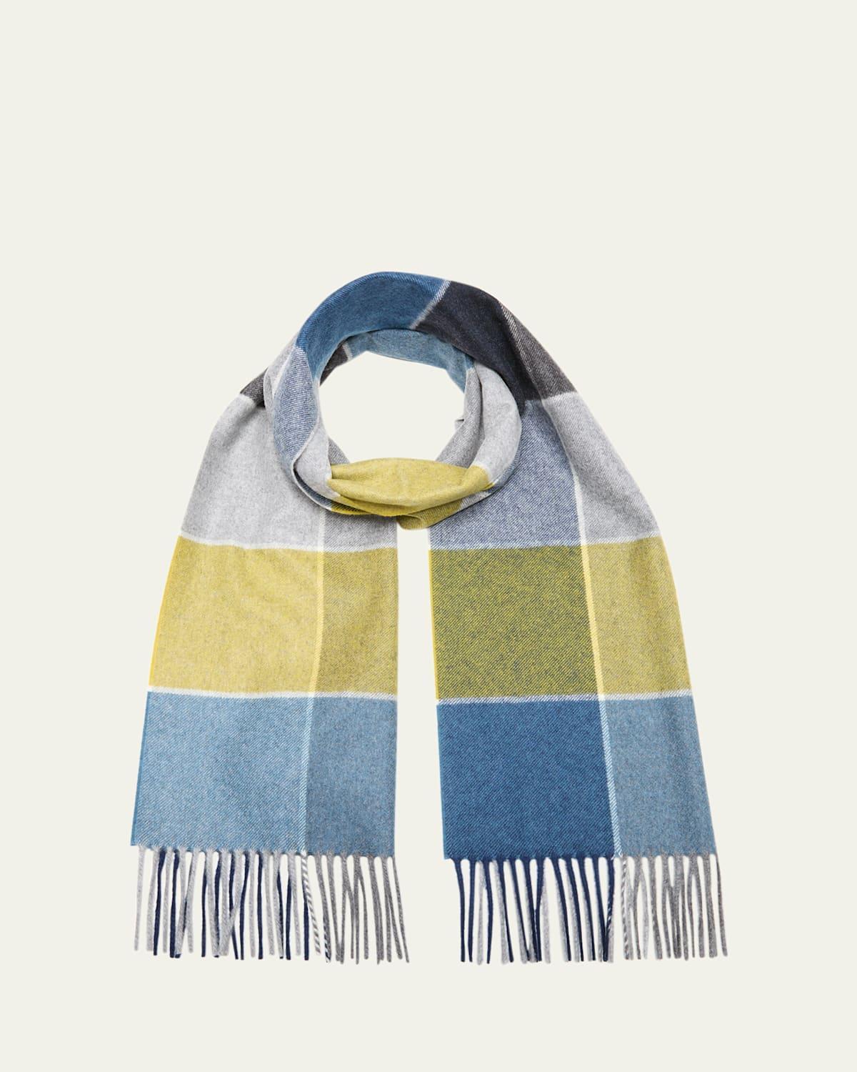 Mens Plaid Cashmere Scarf Product Image