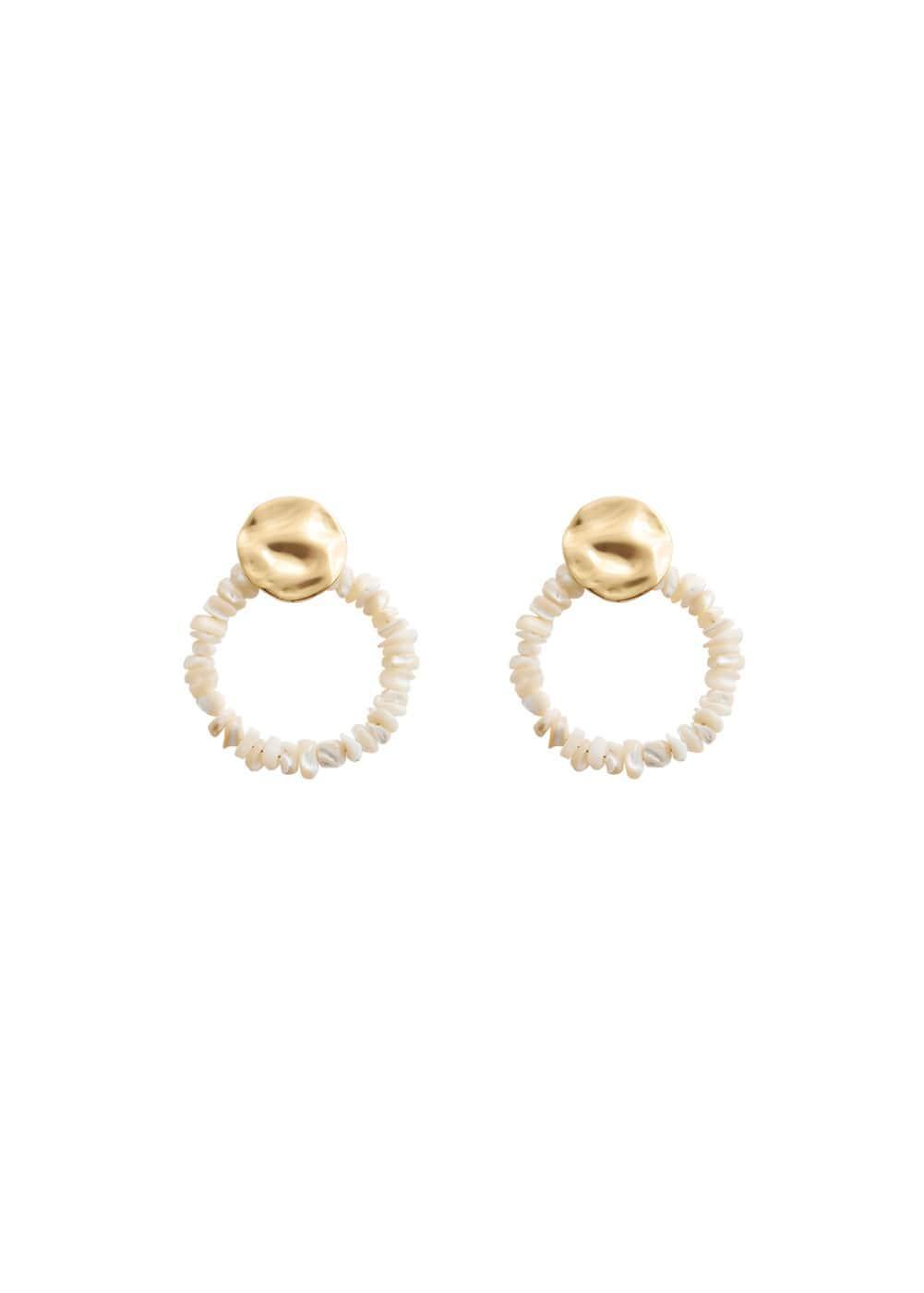 MANGO - Bead loop earrings - One size - Women Product Image