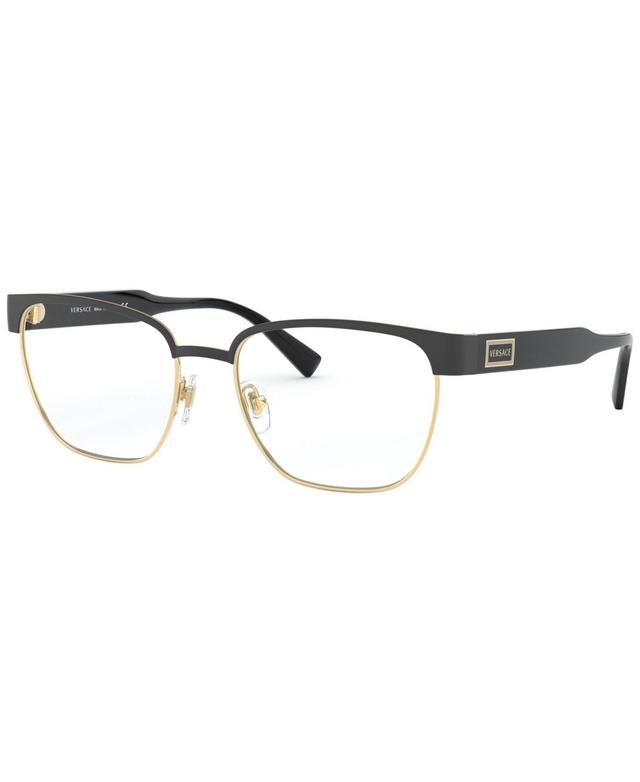 Versace VE1264 Mens Pillow Eyeglasses - Black Gold-Tone Product Image