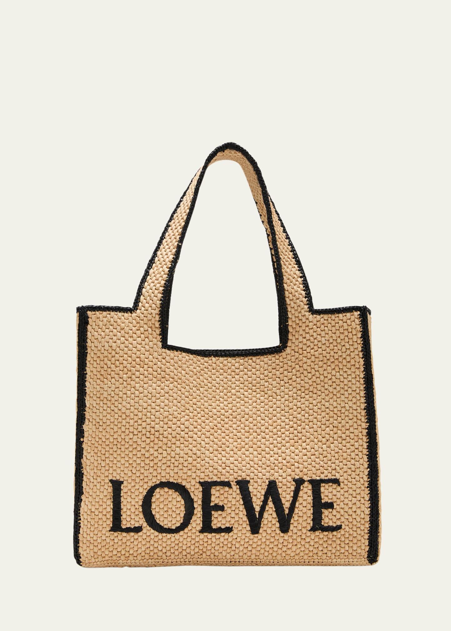 Womens LOEWE x Paulas Ibiza Large Logo Raffia Tote Bag Product Image