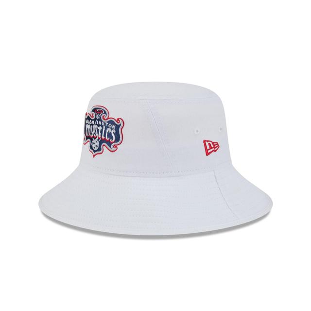 Washington Mystics Optic White Bucket Hat Male Product Image