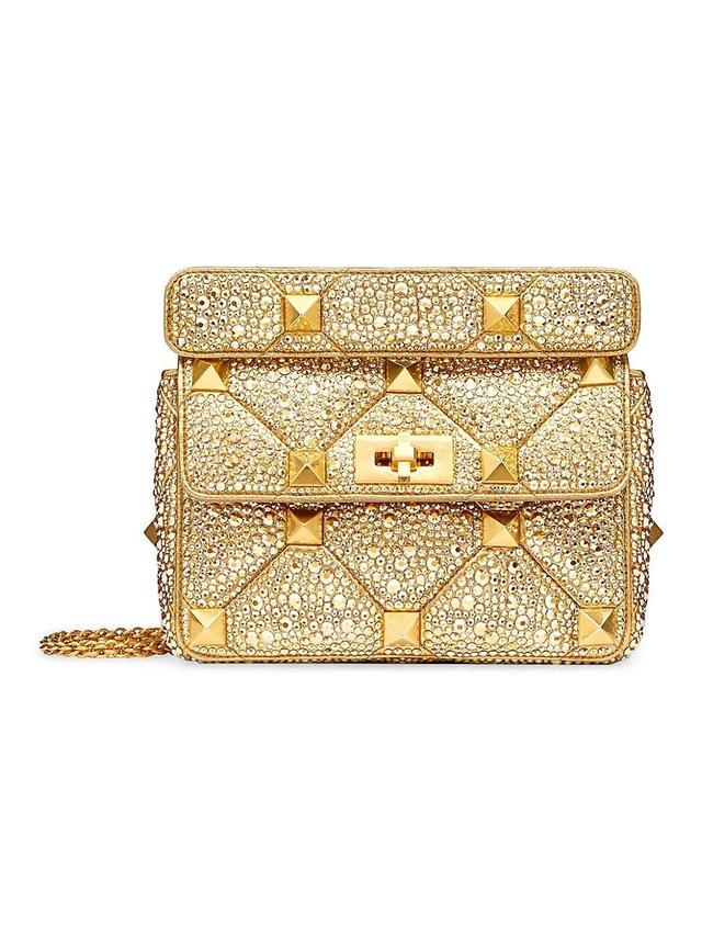 Womens Roman Stud Medium Bag with Chain and Rhinestones Product Image