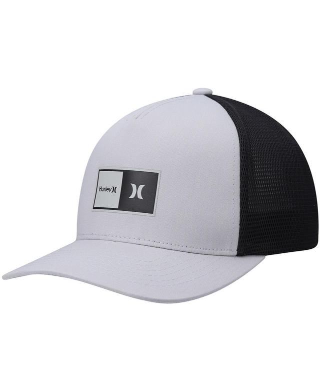 Mens Hurley Gray/Black Natural 2.0 Trucker Snapback Hat Product Image