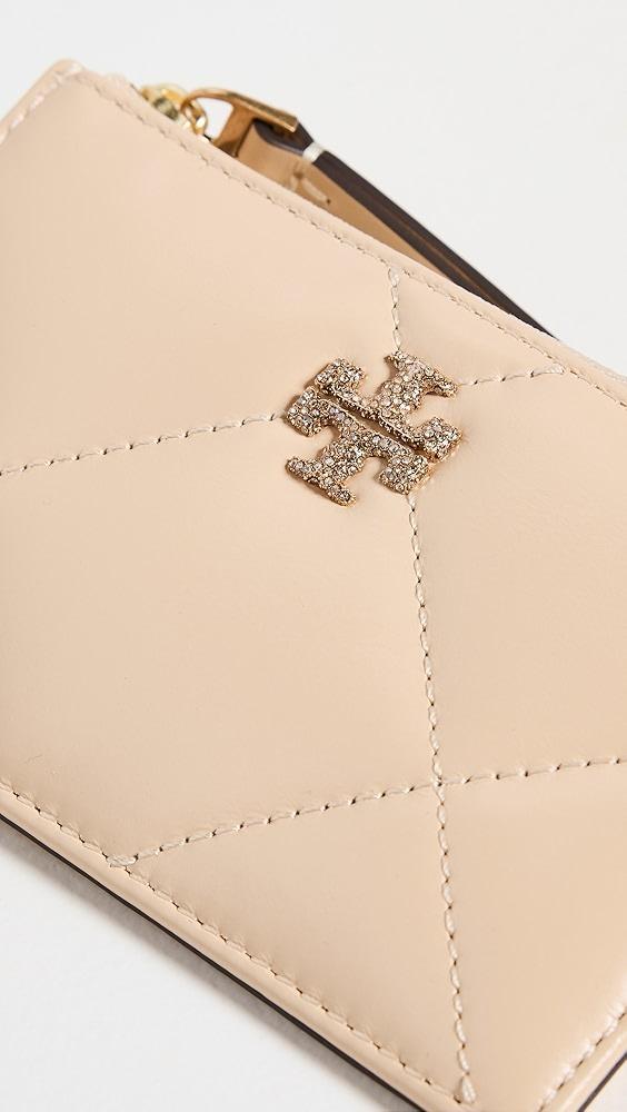 Tory Burch Kira Diamond Quilt Pave Logo Zip Card Case | Shopbop Product Image