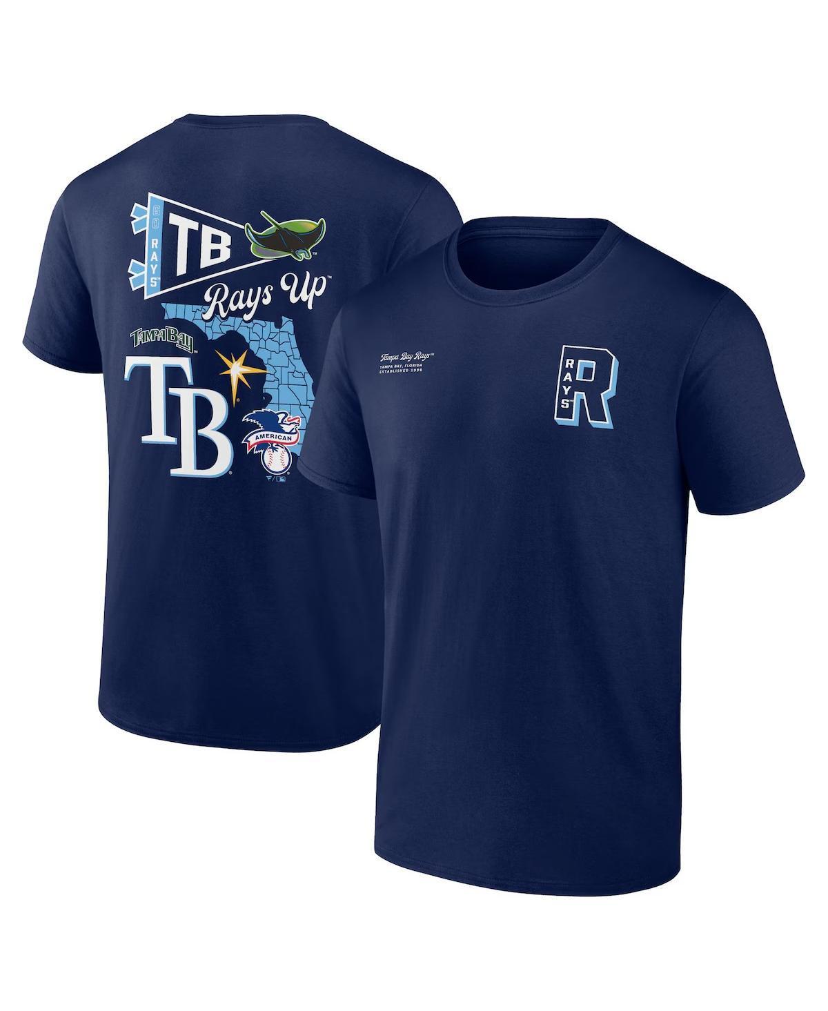 Mens Fanatics Branded Tampa Bay Rays Split Zone T-Shirt Blue Product Image