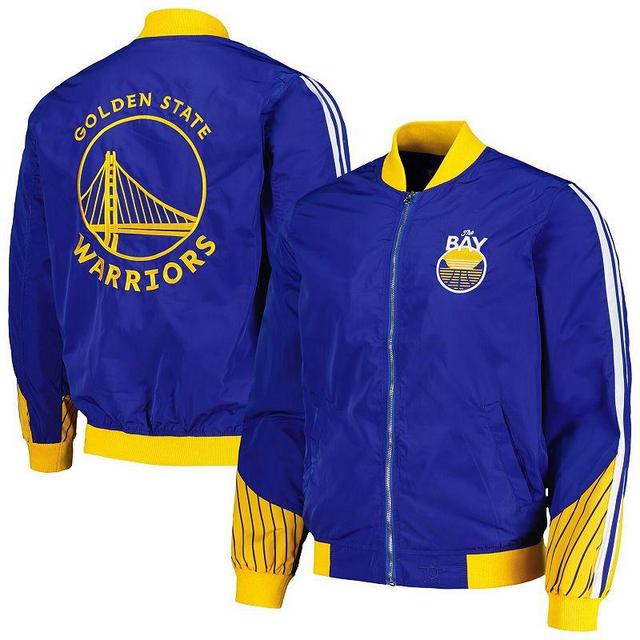 Mens JH Design Royal Golden State Warriors Full-Zip Bomber Jacket Product Image