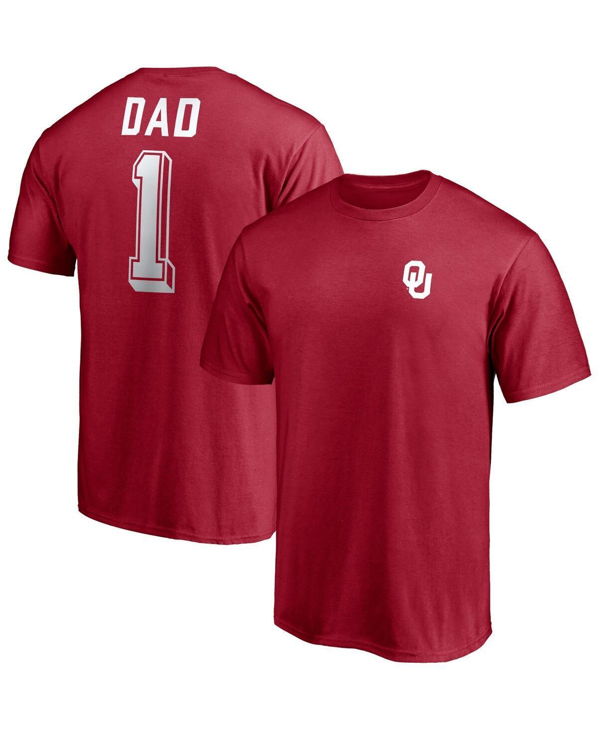 Mens Fanatics Branded Crimson Oklahoma Sooners Team #1 Dad T-Shirt Product Image