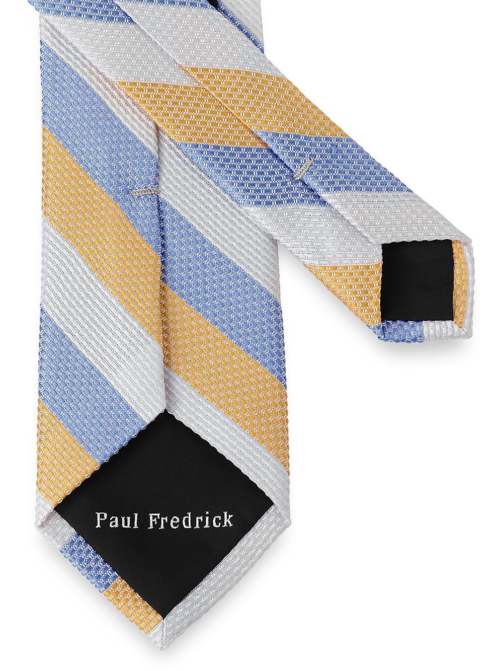 Stripe Woven Silk Tie - Yellow Multi Product Image