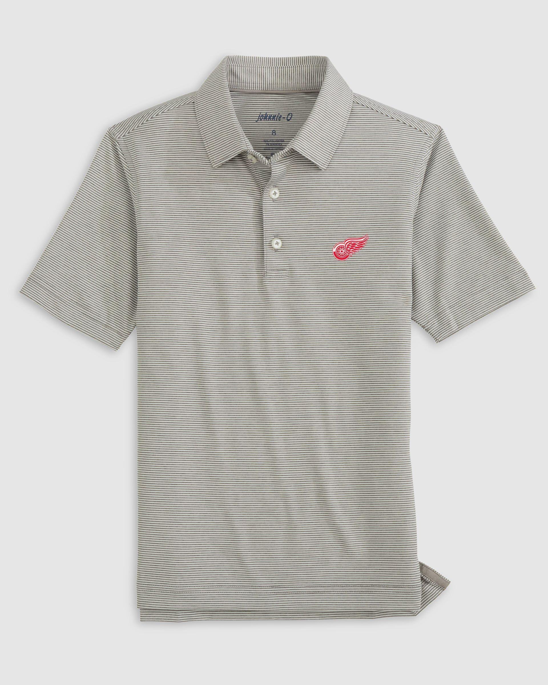 Detroit Red Wings Lyndonn Jr. Striped Jersey Performance Polo Boys Product Image