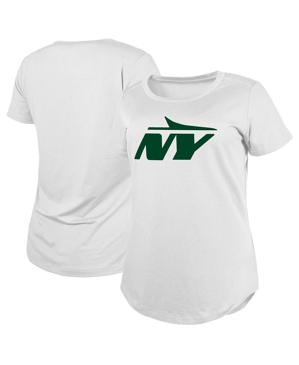 New Era Womens White New York Jets Ny Logo T-Shirt Product Image