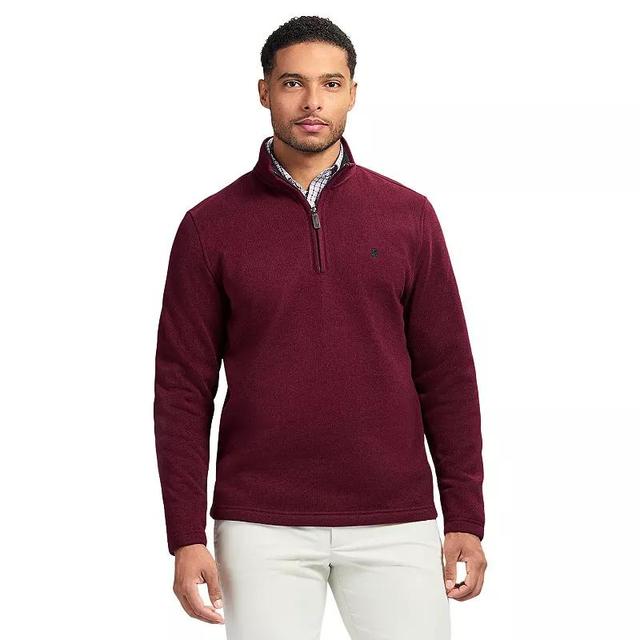 Mens IZOD Thermasoft Quarter-Zip Fleece Sweater Rock Grey Product Image