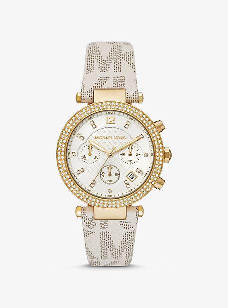 Oversized Parker Pavé Gold-Tone and Logo Watch Product Image