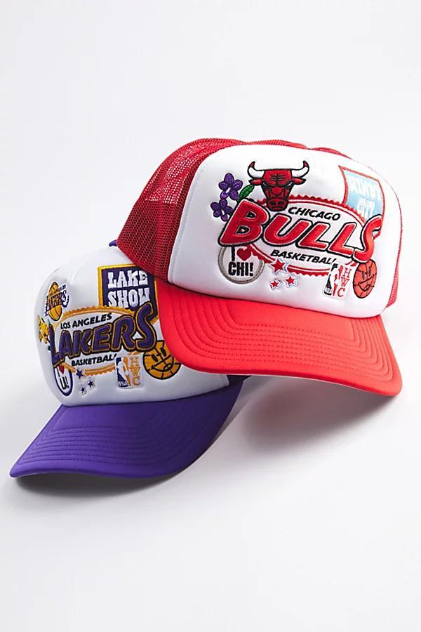 Mitchell & Ness Chicago Bulls Patch Trucker Hat Mens at Urban Outfitters Product Image