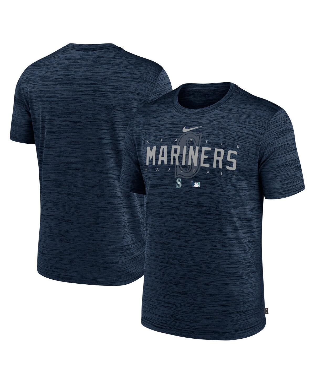 NIKE Men's  Navy Seattle Mariners Authentic Collection Velocity Performance Practice T-shirt Product Image