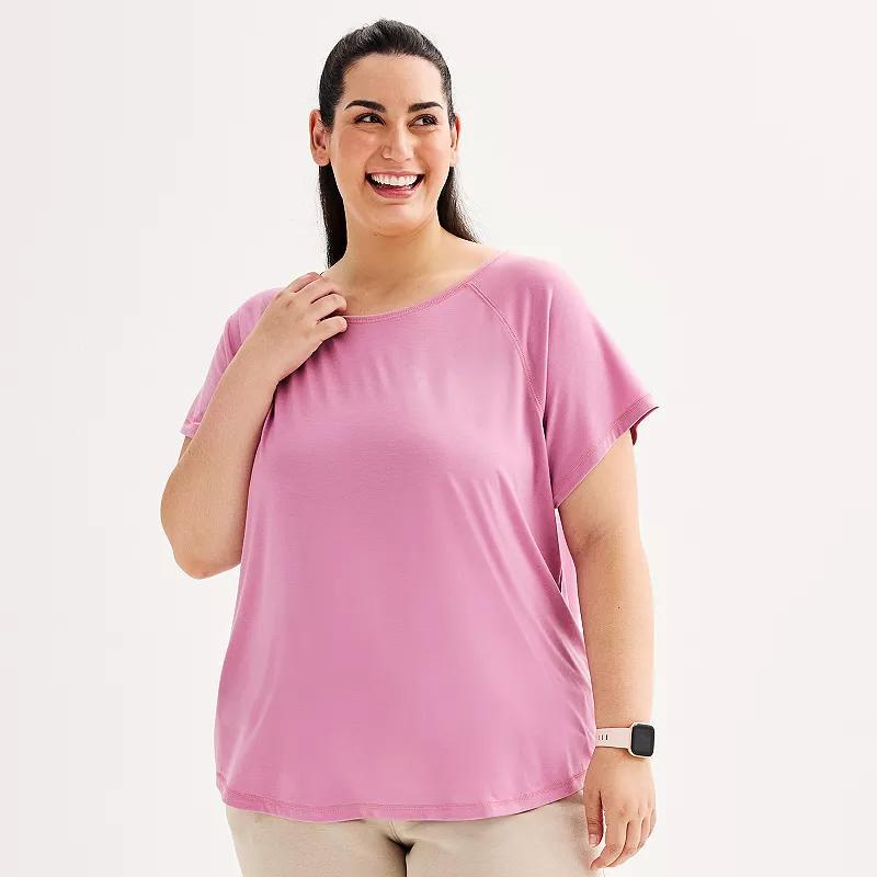 Plus Size Tek Gear Core Raglan Tee, Womens Product Image