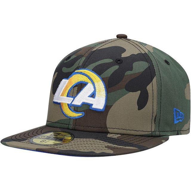 Mens New Era Camo Los Angeles Rams Woodland 59FIFTY Fitted Hat Product Image