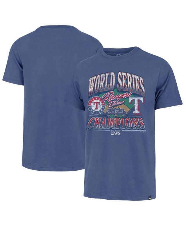 Mens 47 Brand Royal Texas Rangers 2023 World Series Champions Playoff Franklin T-shirt Product Image