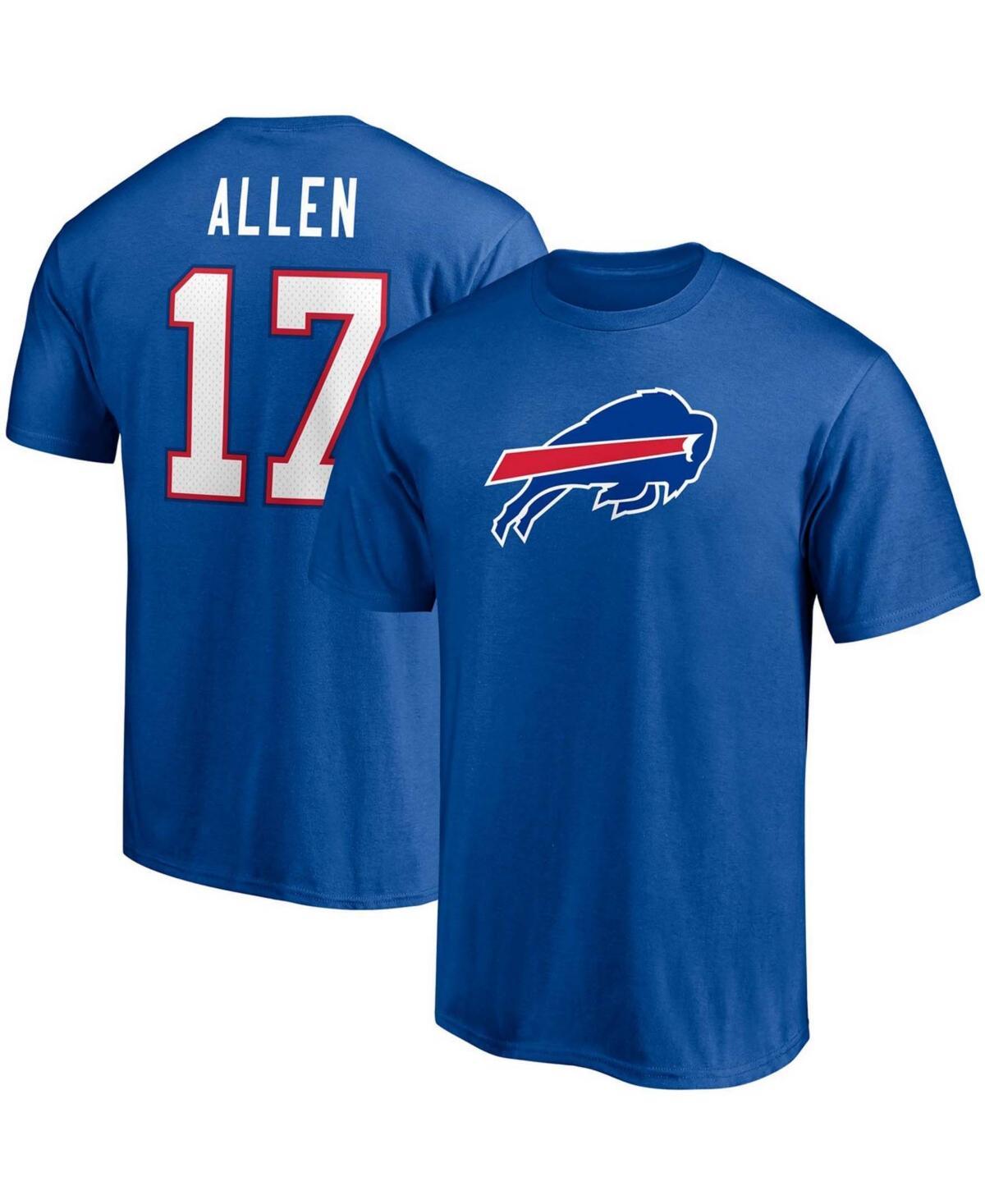 Mens Fanatics Branded Josh Allen Royal Buffalo Bills Player Icon Name & Number T-Shirt Blue Product Image