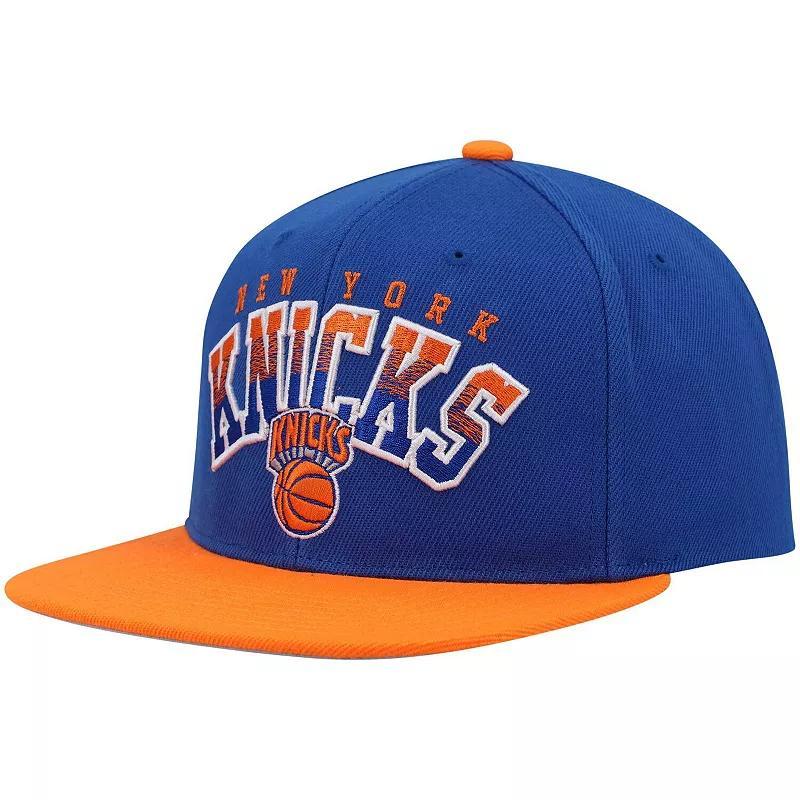 Mens Mitchell & Ness /Orange New York Knicks Gradient Wordmark Snapback Hat Product Image