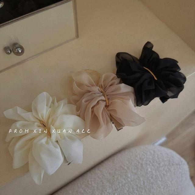 Mesh Flower Alloy Hair Clip Product Image