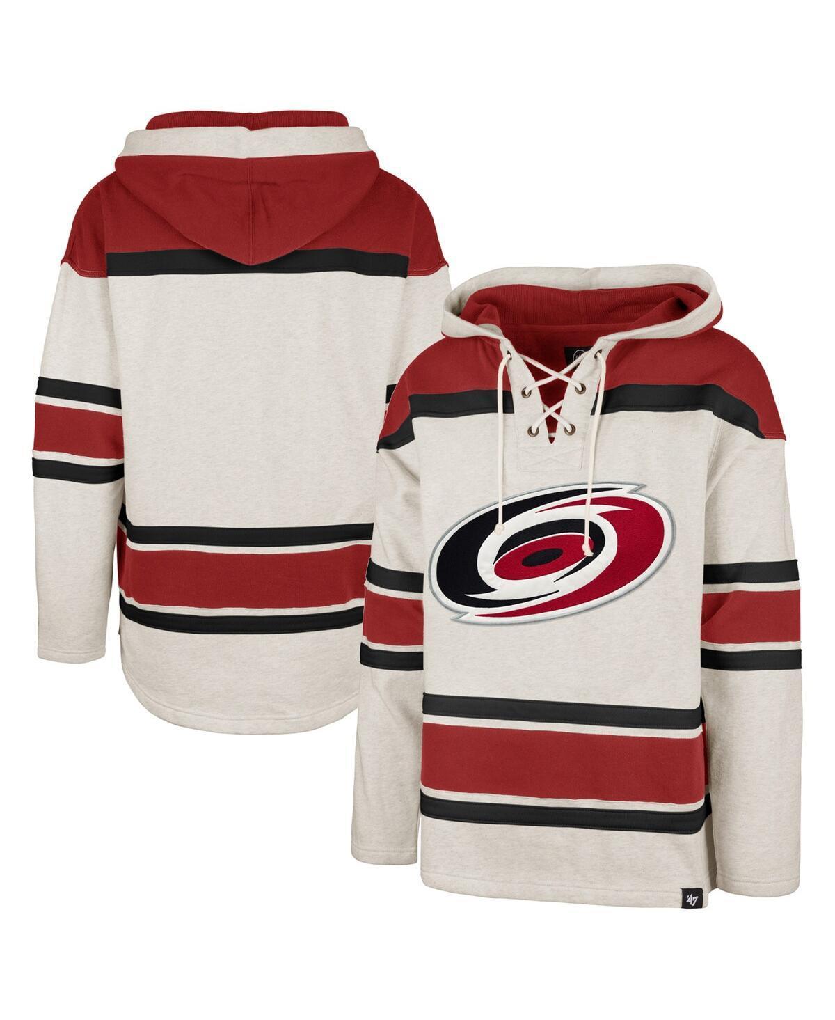 Mens 47 Oatmeal Carolina Hurricanes Rockaway Lace-Up Pullover Hoodie Product Image