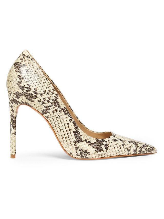 Womens Lou 100MM Snake-Embossed Leather Pumps Product Image