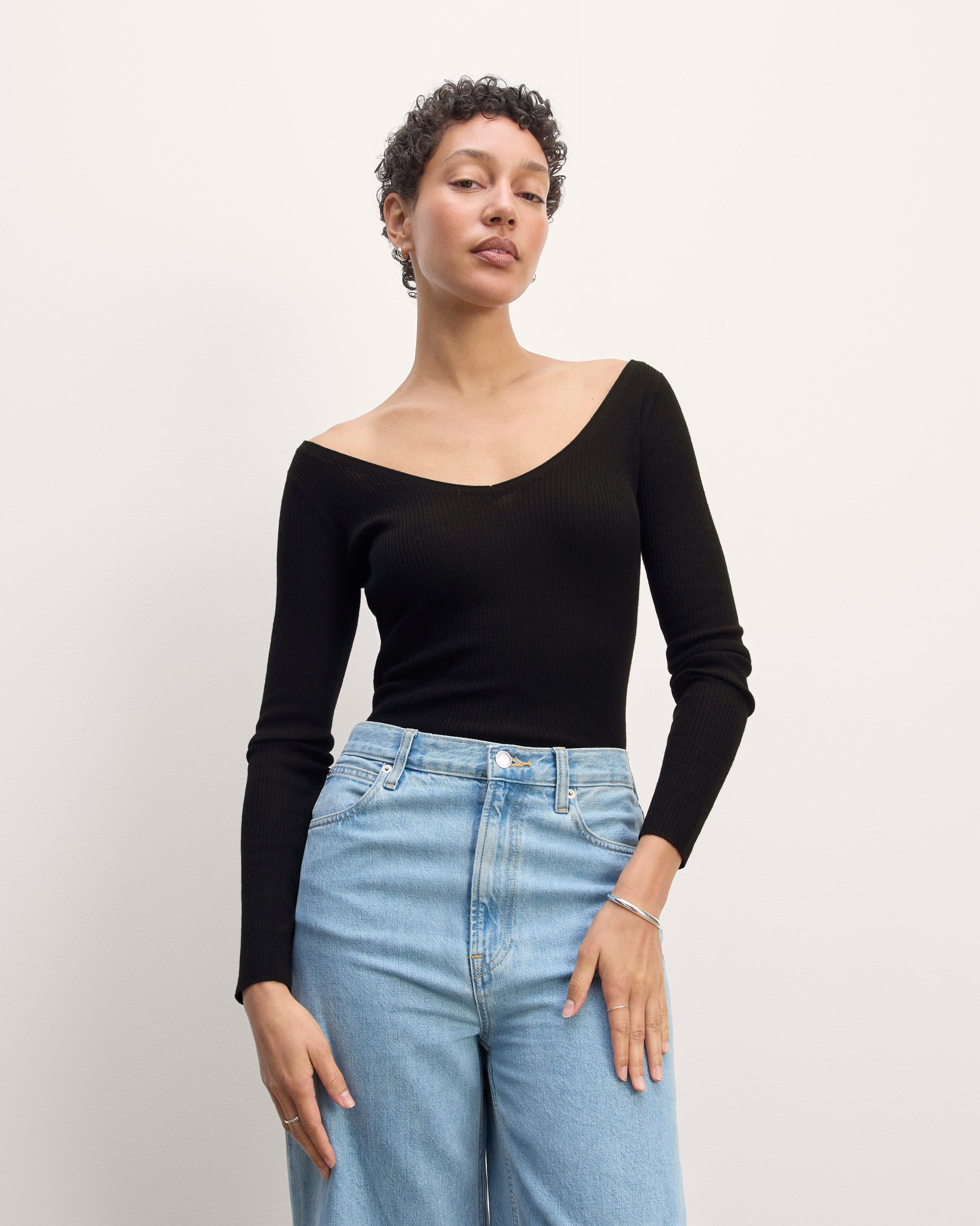 The Off-Shoulder Top in Ultrasoft Merino product image