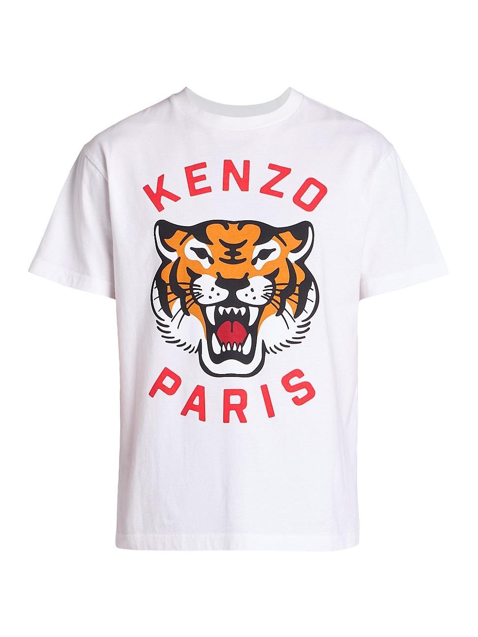 Mens Lucky Tiger Printed Logo Oversized Tee Product Image