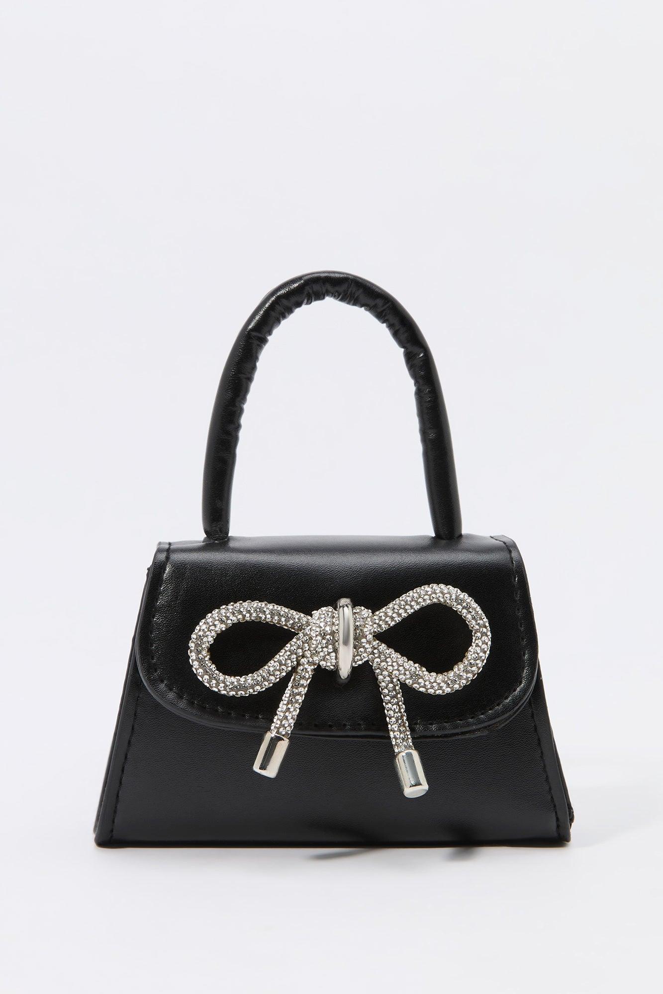 Rhinestone Bow Mini Purse Female Product Image