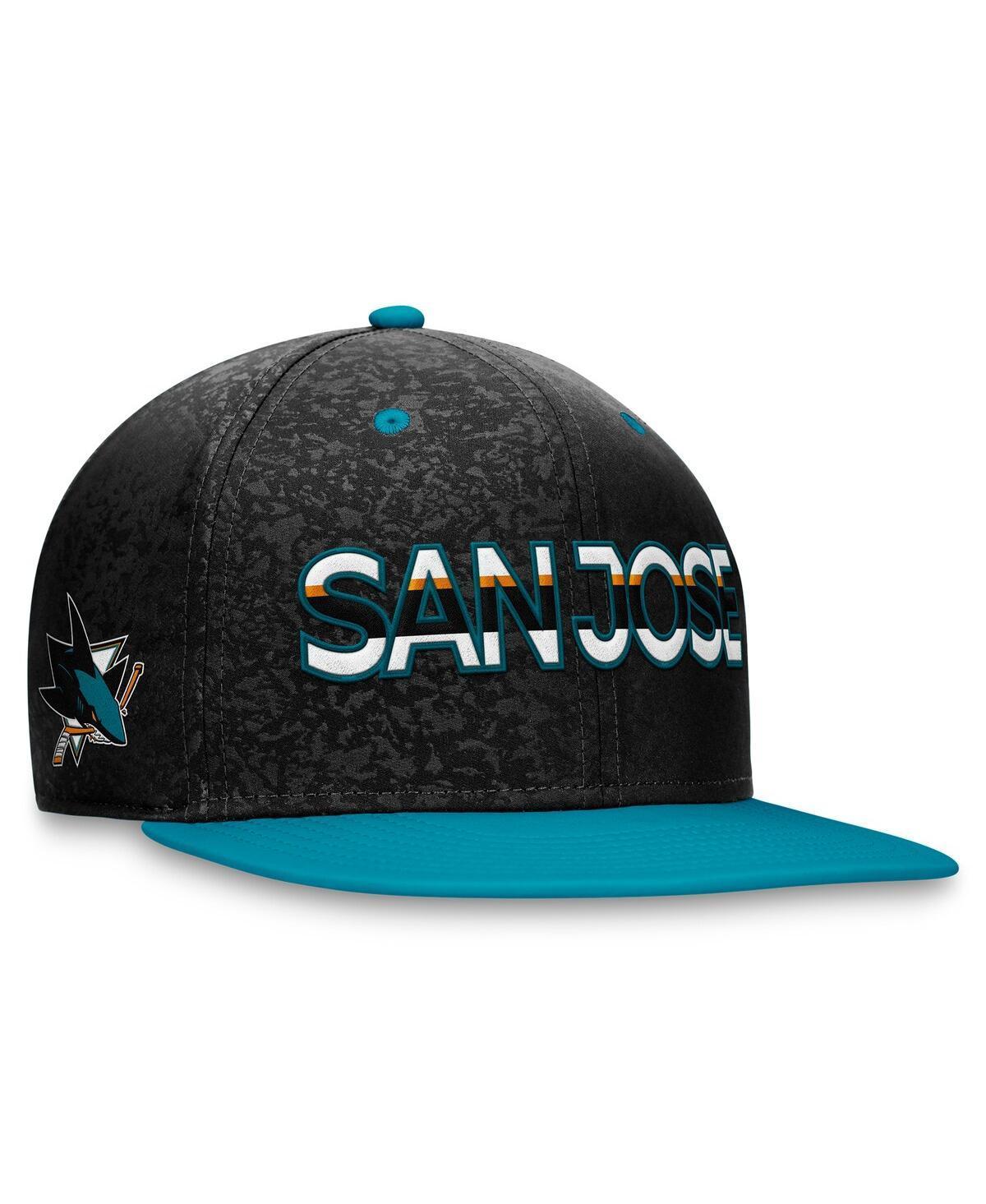 Mens Fanatics Black San Jose Sharks Authentic Pro Rink Two-Tone Snapback Hat - Black Product Image