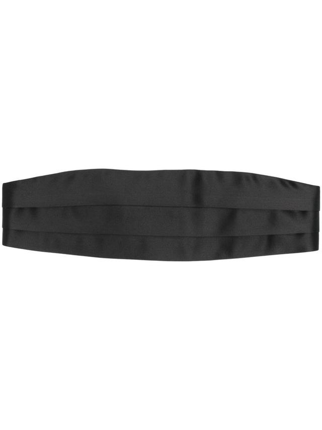 TOM FORD Pleated Silk Cummerbund In Schwarz Product Image