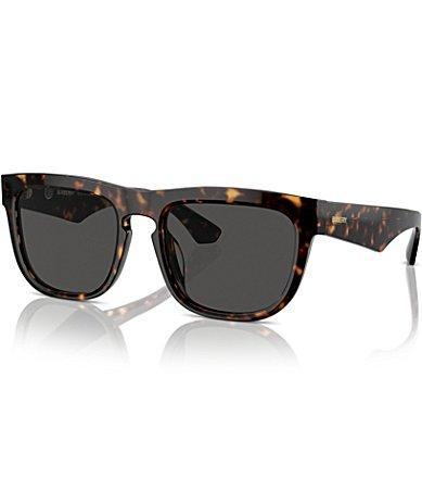 Burberry Mens BE4431U 56mm Dark Havana Square Sunglasses Product Image