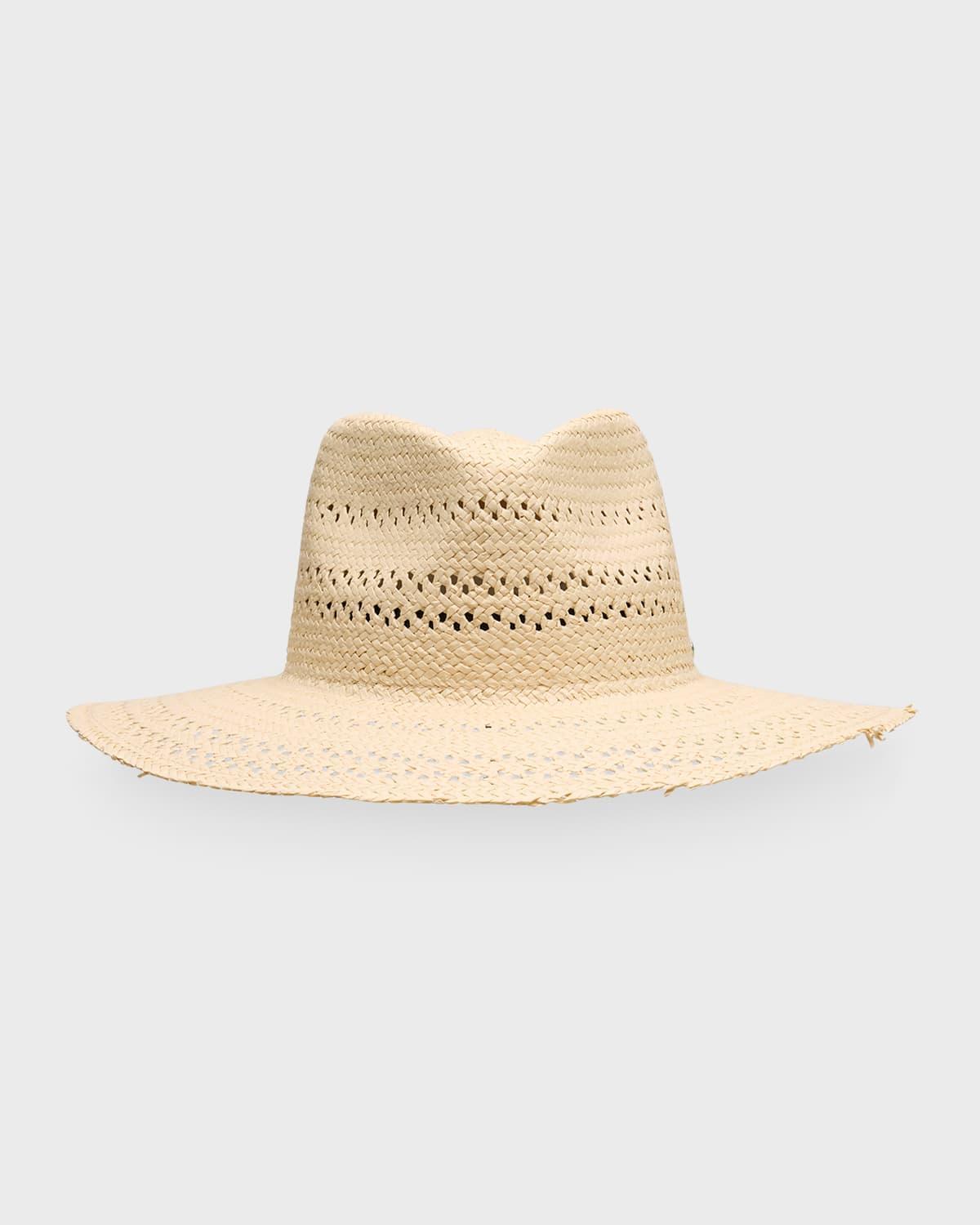 Womens Elle Perforated Straw Fedora Product Image