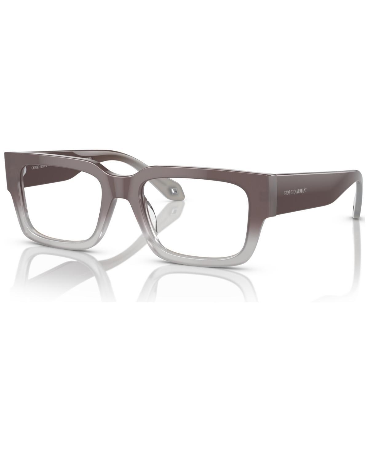 Giorgio Armani s Rectangle Eyeglasses, AR7243U 51 - Gradient Green, Brown Product Image