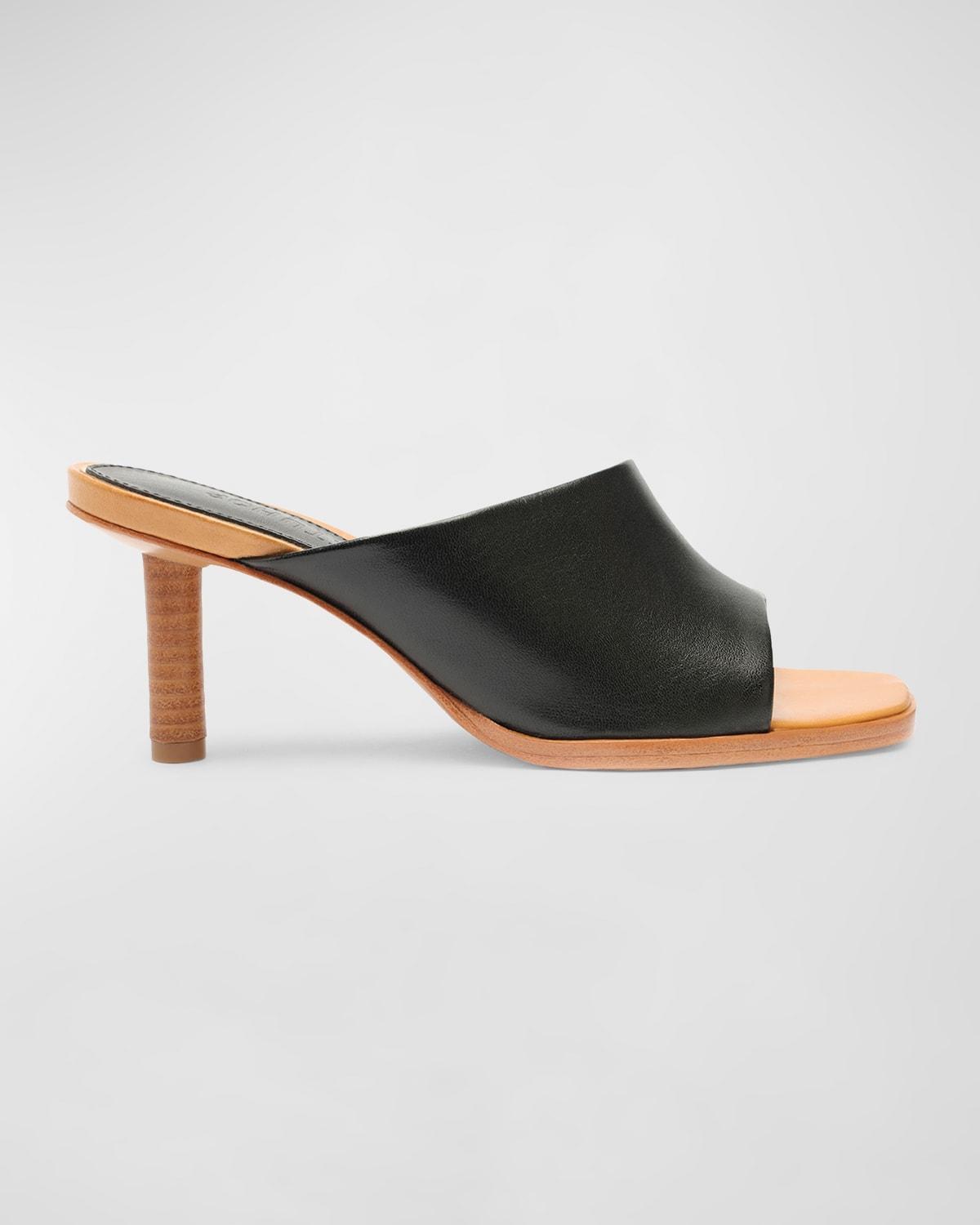 Schutz Zelda Leather Stiletto Mule Slides Product Image