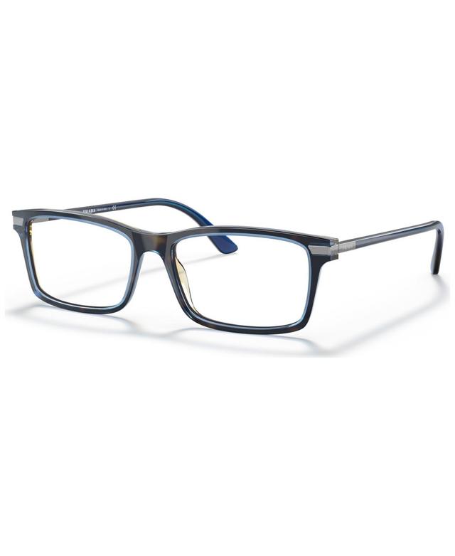 Prada Mens Rectangle Eyeglasses, Pr 03YV56-o - Denim Tortoise Product Image