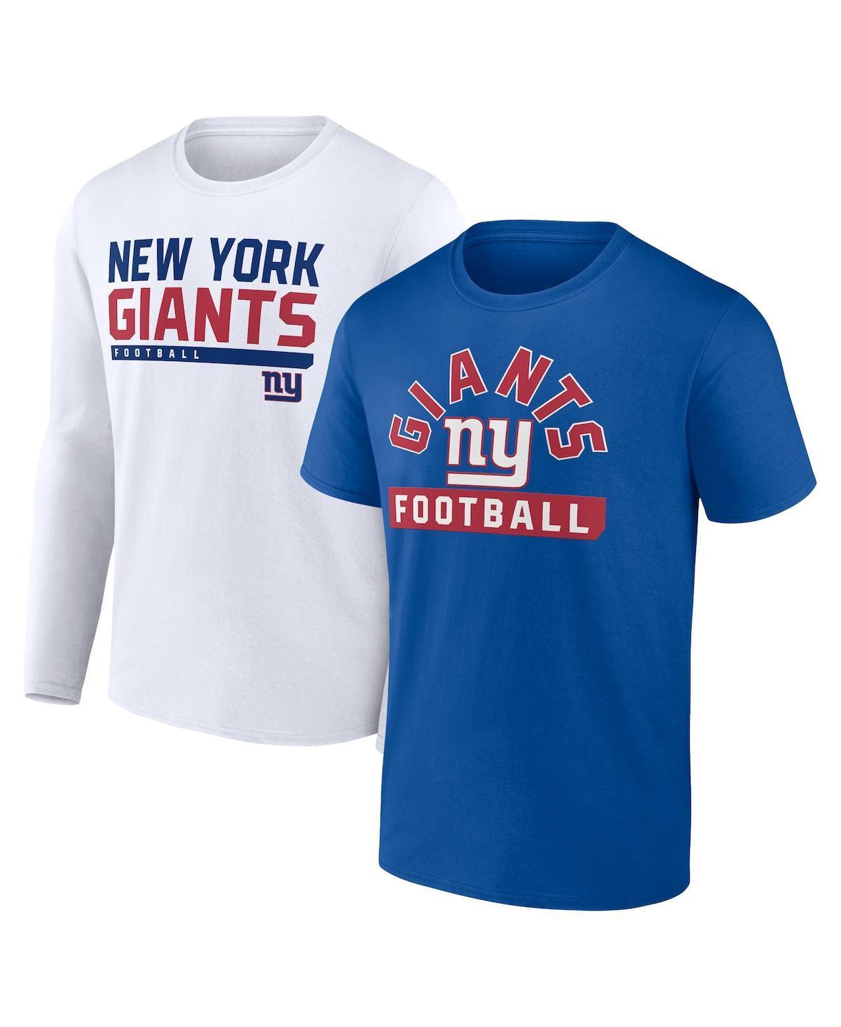 Mens Fanatics Branded Royal/White New York Giants Two-Pack 2023 Schedule T-Shirt Combo Set Product Image