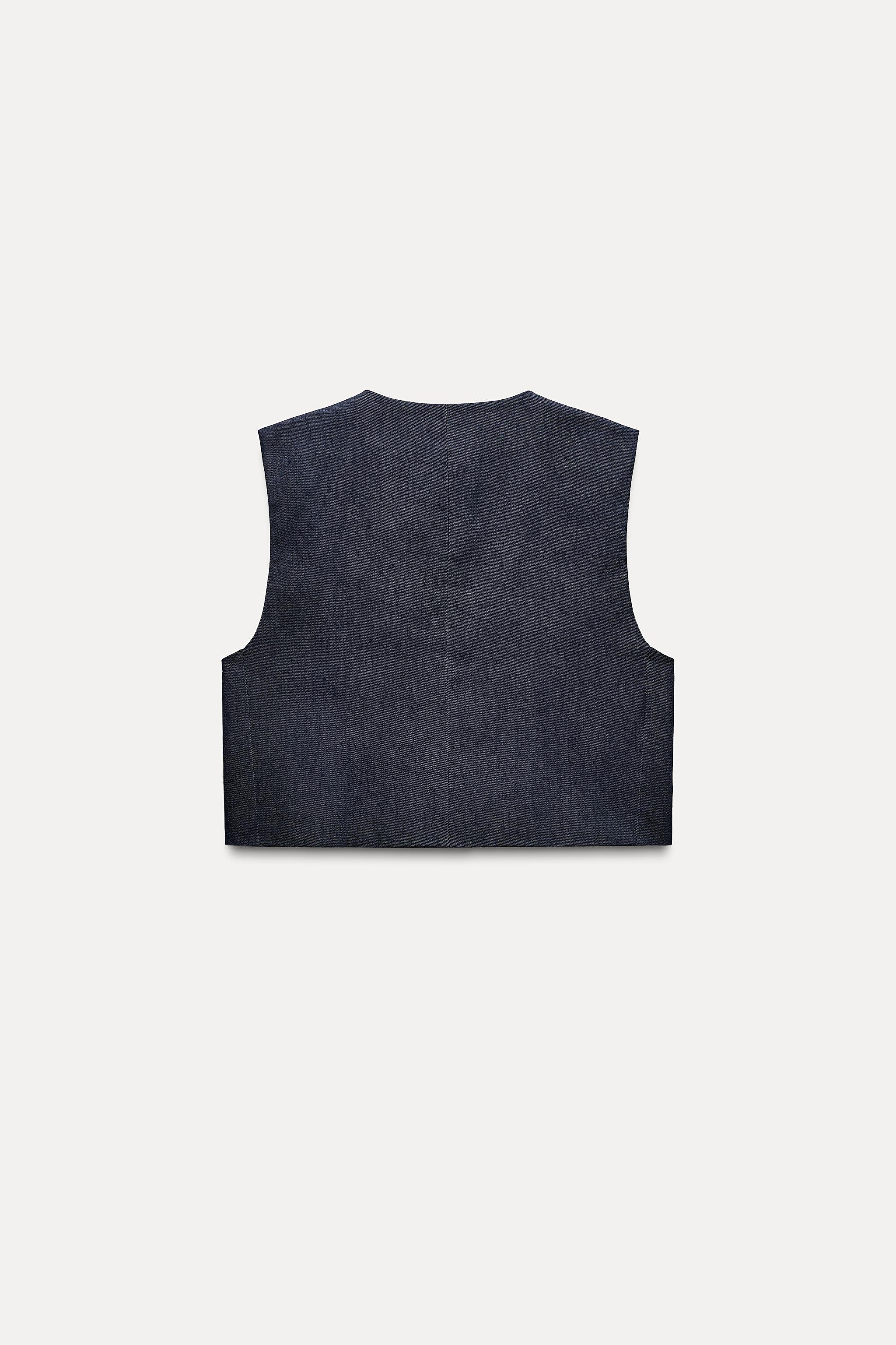 DENIM EFFECT VEST Product Image