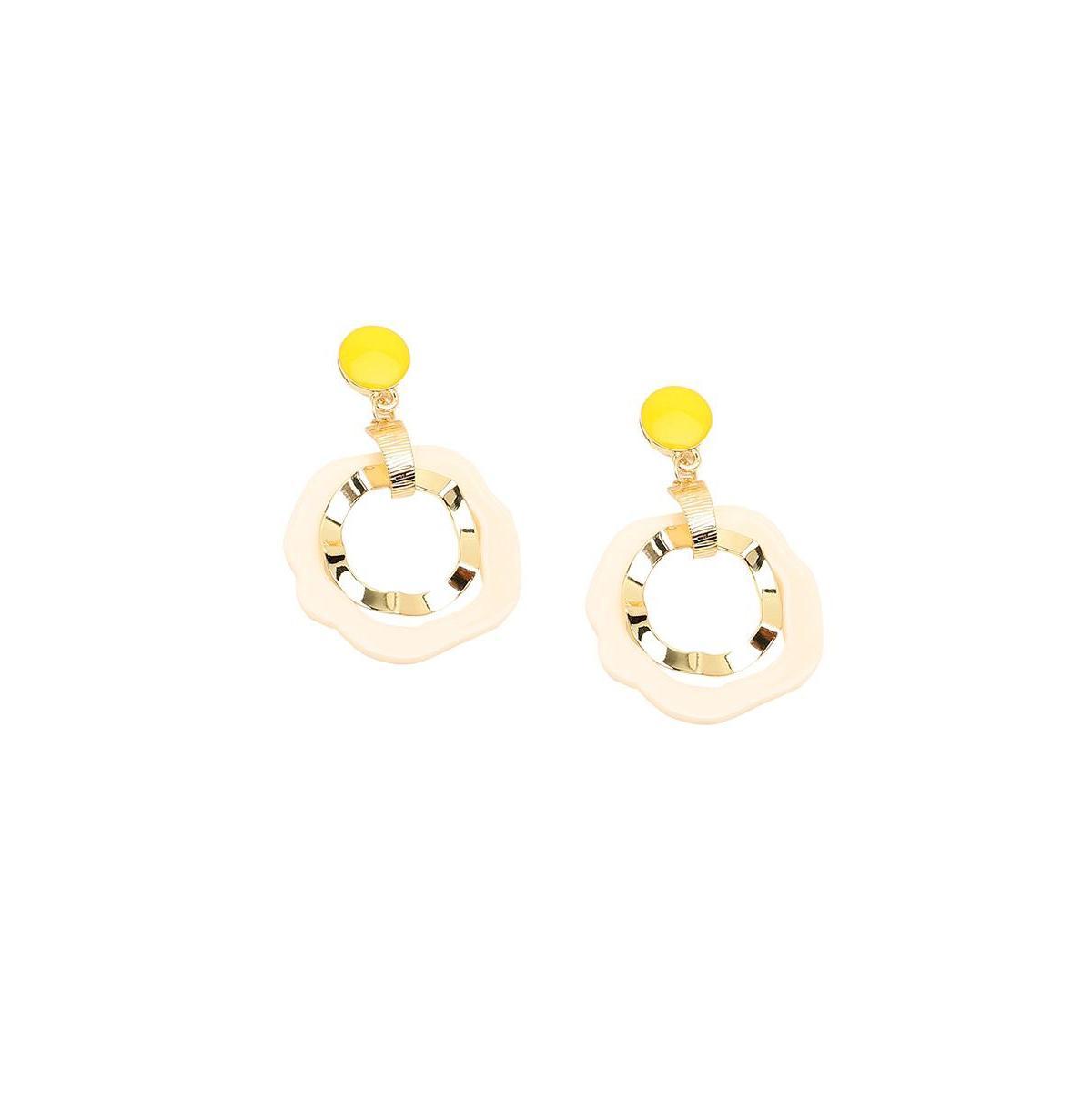 Sohi Womens Circular Drop Earrings Product Image