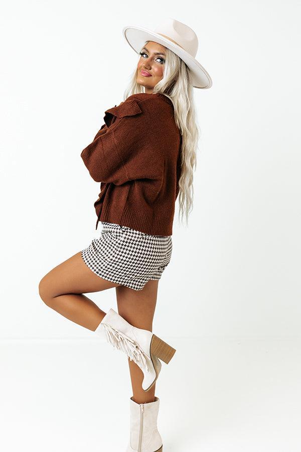 Retreat To The Mountains Sweater In Brown Product Image