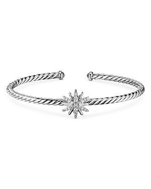 Womens Starburst Center Station Bracelet in Sterling Silver Product Image