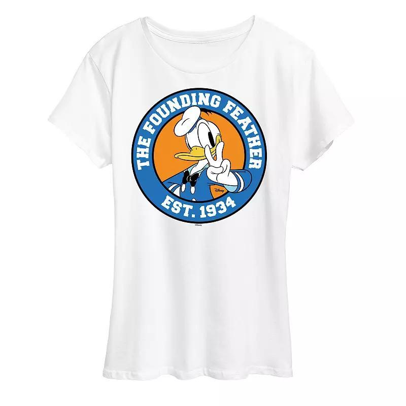 Disneys Donald Duck Womens The Founding Feather Graphic Tee Product Image